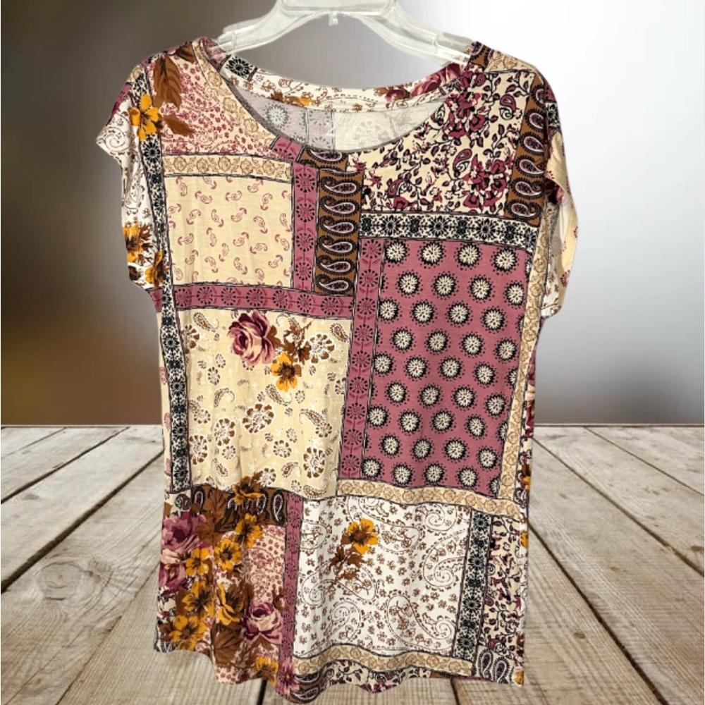 Maurices Floral Patchwork Top